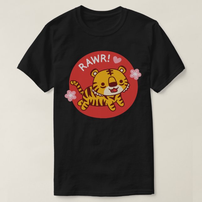 Camiseta Cute Tiger se va a Rawr (Diseño del anverso)