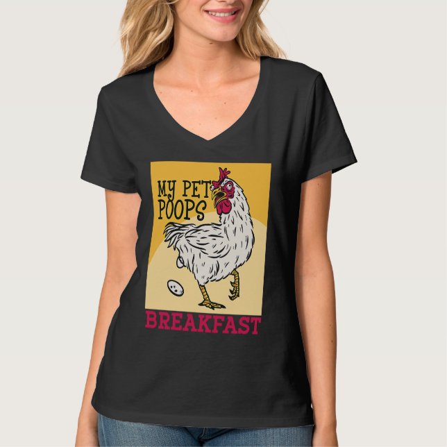 Camiseta Cute toddler chicken butt my pet poops breakfast c (Anverso)