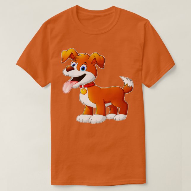 Camiseta Cute toon Dog Funny Animals Niños Diseño (Diseño del anverso)