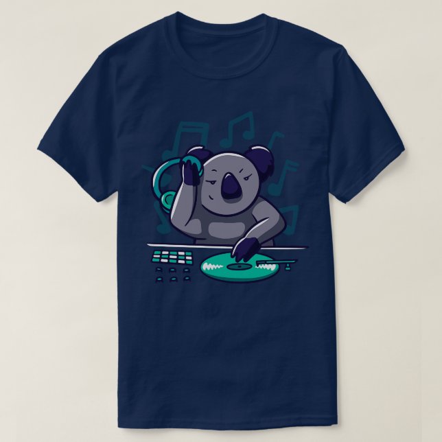 Camiseta Cute toon Koala DJ (Diseño del anverso)