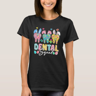 Camiseta Cute Tooth With Bunny Ear Easter Dental Squad Dent
