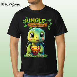 Camiseta Cute Tortoise Box Turtle Animal Character Black 🐢