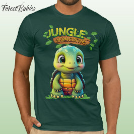 Camiseta Cute Tortoise Box Turtle Animal Character Green 🐢
