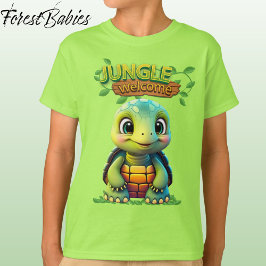 Camiseta Cute Tortoise Box Turtle Animal Character Green 🐢