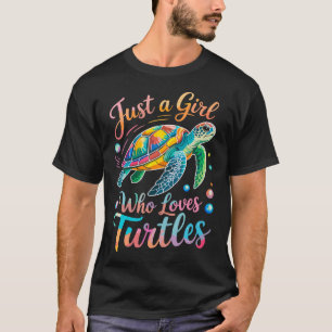Camiseta Cute Tortuga Solo Una Chica Que Ama Las Tortugas