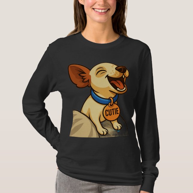 Camiseta Cute Toy Fox Terrier Yawning (Anverso)