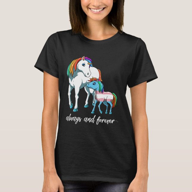 Camiseta Cute Transgender Unicorn Mama (Anverso)