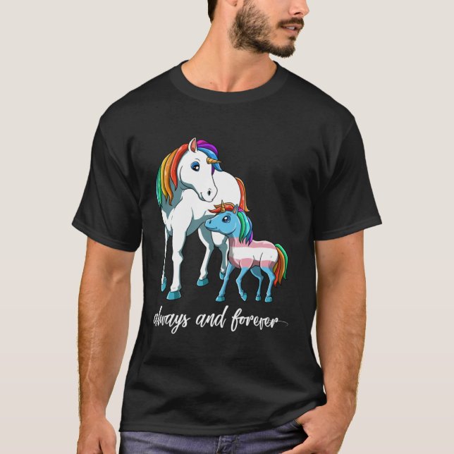 Camiseta Cute Transgender Unicorn Mama (Anverso)