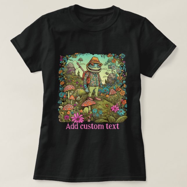 Camiseta Cute Traveler frog hippie forest, Toad Lovers (Diseño del anverso)