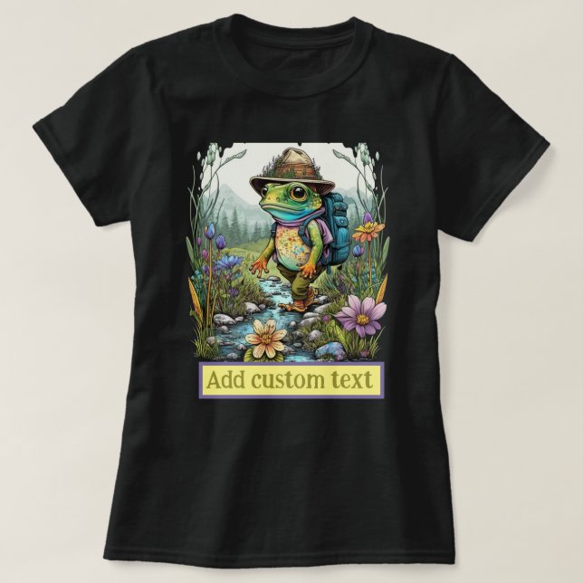 Camiseta Cute Traveler frog hippie forest, Toad Lovers (Diseño del anverso)