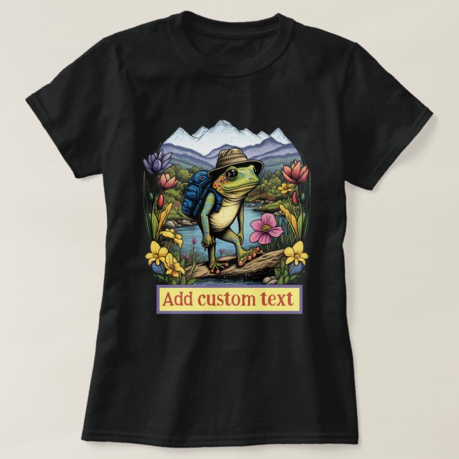 Camiseta Cute Traveler frog hippie forest, Toad Lovers (Diseño del anverso)