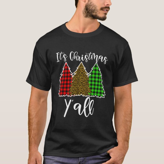 Camiseta Cute Tree Y'All Funny Holiday Xmas Gift Winter Tee (Anverso)