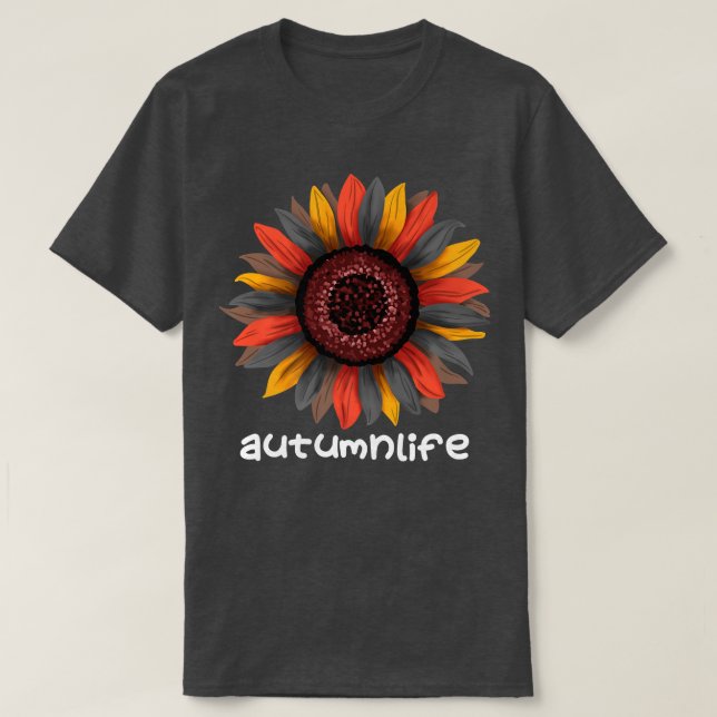 Camiseta Cute Trendy Beautiful Autumn Fall Season Sunflower (Diseño del anverso)