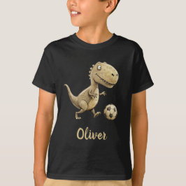 Camiseta Cute Trex Jugando Fútbol Personalizado
