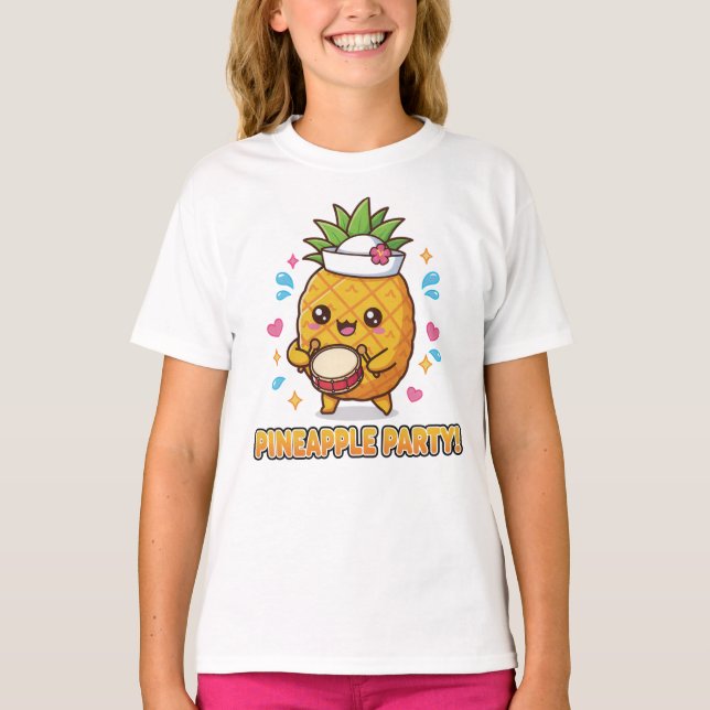Camiseta Cute Tropical Cartoon Tee for Kids & Fun-Lovers (Anverso)