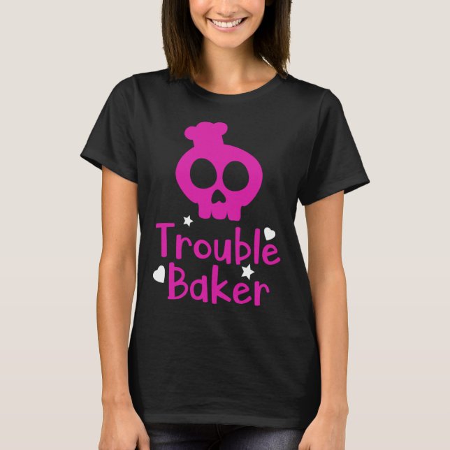 Camiseta Cute Trouble Baker Girls Women Chef Cooking Bakery (Anverso)