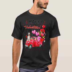 Camiseta Cute Truck Bearded Collie Valentines Day Costume B