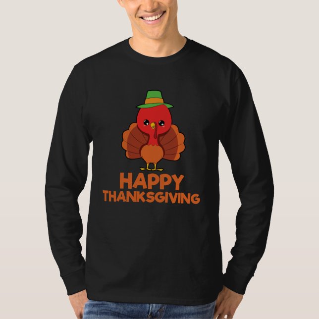 Camiseta Cute Turkey Happy Thanksgiving (Anverso)