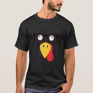 Camiseta Cute Turquía se enfrenta al peregrino vestido de A