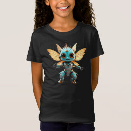 Camiseta Cute Turquoise Dancing Robot Pixie