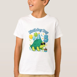 Camiseta Cute Turtle Birthday Boy 5 – Funny Turtle 5th Birt