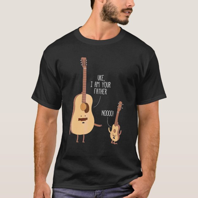 Camiseta Cute Uke Soy Tu Padre Ukulele Guitar Music (Anverso)