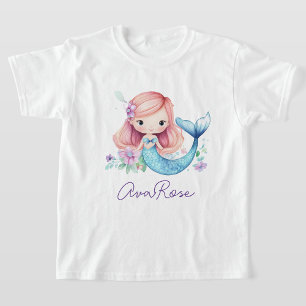 Camiseta Cute Under the Sea Chica Mermaid Personalizada