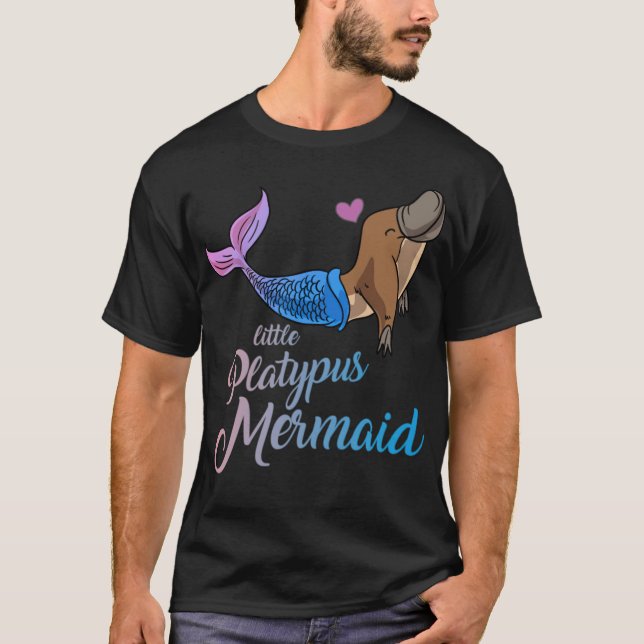 Camiseta Cute Under the Sea Little Platypus Mermaid canine (Anverso)