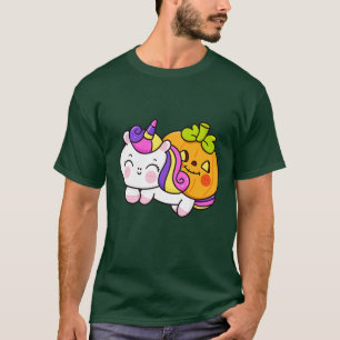 Camiseta Cute Unicorn Calabaza divertida Halloween PNG (17)