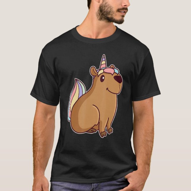 Camiseta Cute Unicorn Capybara (Anverso)