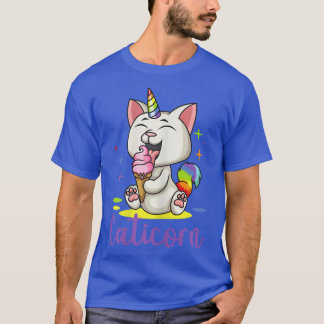 Camiseta Cute Unicorn Cat Eating Ice Cream Caticorn Pajama