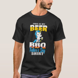Camiseta Cute Unicorn Funny Bbq Grilling Beer Lover Father'
