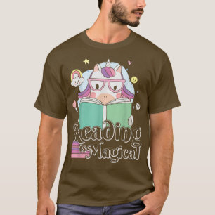 Camiseta Cute Unicorn Reading is Magical Reader Book Lovers
