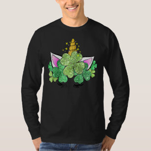 Camiseta Cute Unicorn Shamrock Irish Green St Patrick's Da