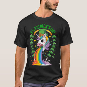 Camiseta Cute Unicorn Shamrock St Patricks Day Lepricorn