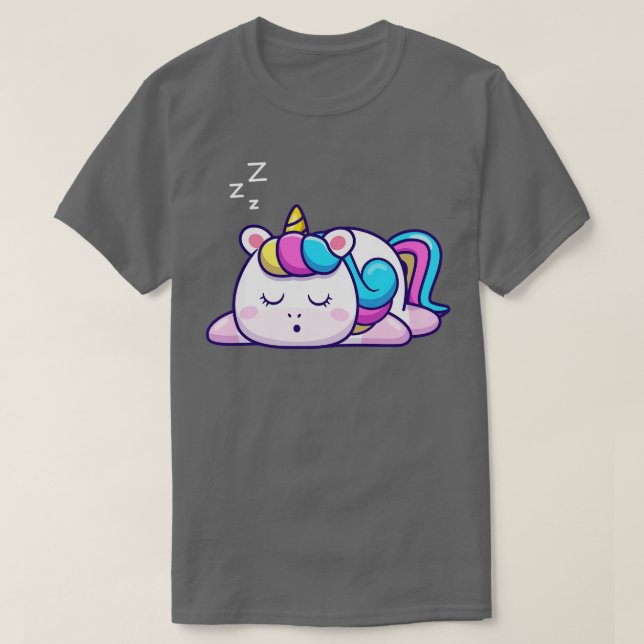 Camiseta Cute Unicorn Sleeping (1)  (Diseño del anverso)