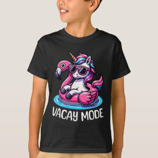 Camiseta Cute Unicorn Vacay Mode Funny Family Vacation Kids