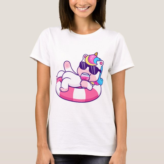 Camiseta Cute unicornio (Anverso)