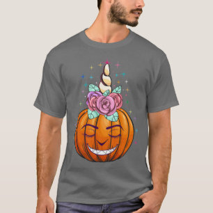 Camiseta Cute Unicornio Calabaza Halloween regalo de Acción