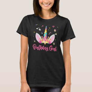 Camiseta Cute Unicornio Chica de cumpleaños Magic Theme Fac