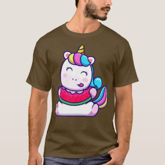 Camiseta Cute Unicornio come sandía