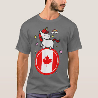 Camiseta Cute unicornio con Canadá