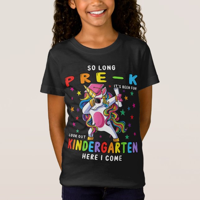 Camiseta Cute Unicornio Dabbing tan largo antes del jardín  (Anverso)