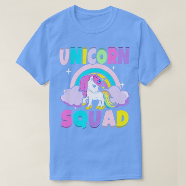 Camiseta Cute Unicornio Escuadrón Pastel Mítico (Diseño del anverso)