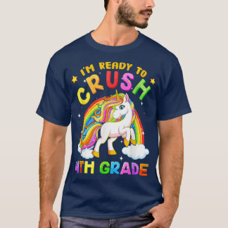 Camiseta Cute Unicornio estoy listo para aplastar el cuarto