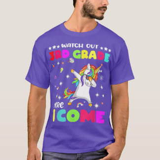 Camiseta Cute Unicornio Mira El Tercer Grado Aquí Vuelvo