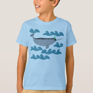 Camiseta Cute Unicornio Narwhal Whale Whaley Sea Kids