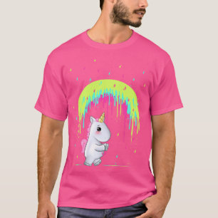 Camiseta Cute Unicornio sostiene idea de regalo de paraguas