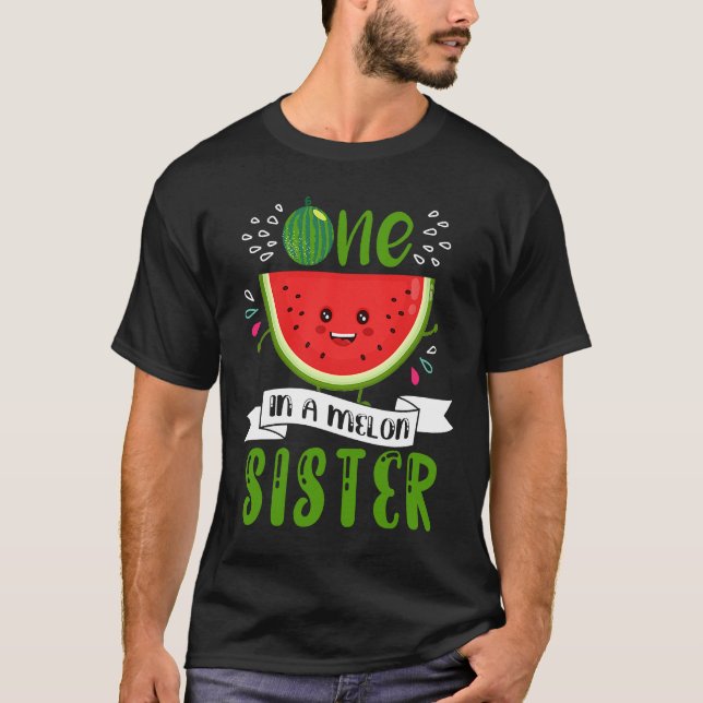 Camiseta Cute Uno En Una Melena De Agua De Melón Hermano (Anverso)