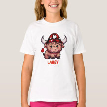 Cute vaca de San Valentín en Highland con Gorra de